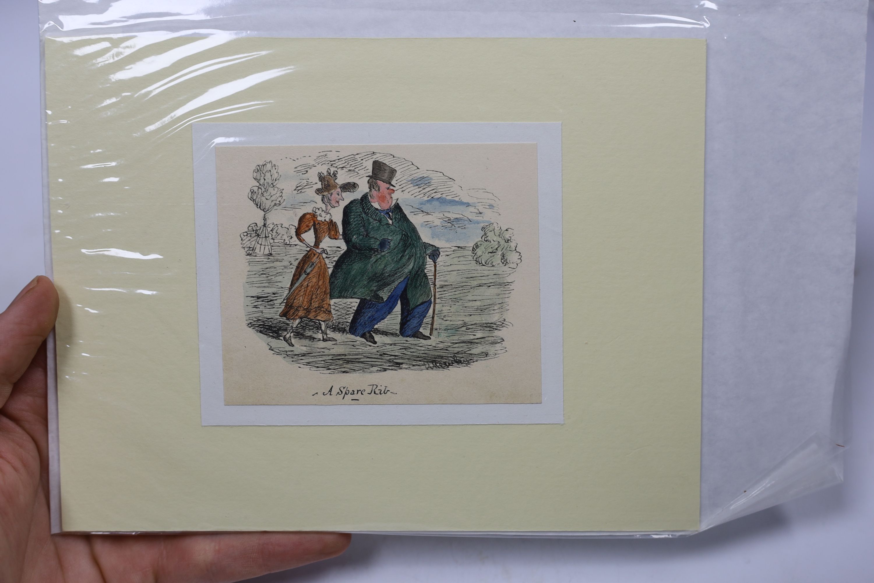 W. Kewley, thirteen pen & ink sketches on paper/card, humorous caricatures including ‘The Better Half’, ‘A Drop of Comfort’ and ‘September Cockney Sportsmen, some signed, unframed, largest 17.5 x 21.5cm